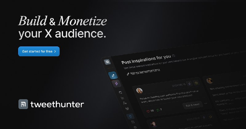 Tweet Hunter | Get More X Followers | Tweets, Threads, Scheduler, Analytics
